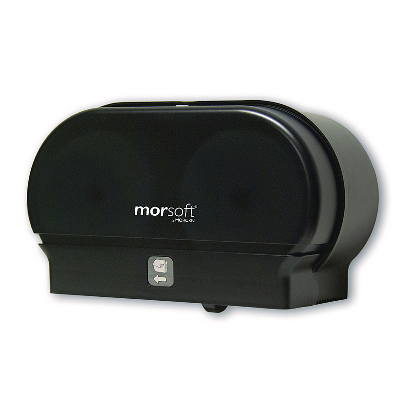 Morcon Paper Morsoft Small Core Tissue Dispenser, 11.86 x 5.48 x 7.32, Black Translucent (M1005)