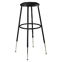 6400 Series Height Adjustable Hd Vinyl Padded Steel Stool, Supports 500 Lbs, 30.5