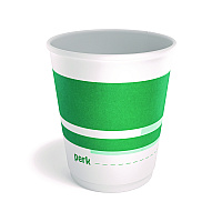 Perk Insulated Paper Cup, 10 oz, White/Teal, 40/Pack (59482)