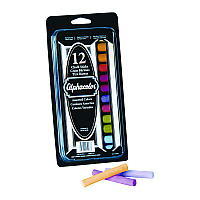 Quartet Alphacolor Colored Chalk, 8 Assorted Colors, 12/Pack (305003)