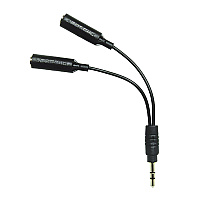 Scosche TuneShare 3.5 mm to 3.5 mm Audio Splitter, Black (IUHPS)