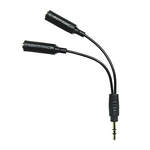Scosche TuneShare 3.5 mm to 3.5 mm Audio Splitter, Black (IUHPS)