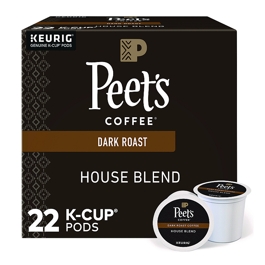 Peet's Coffee & Tea House Blend Coffee K-Cups, 22/Box (6546)