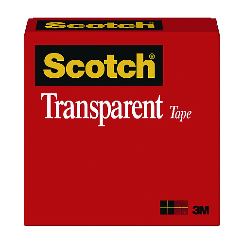 Scotch Transparent Tape, 1" Core, 0.5" x 72 yds, Transparent (600122592)