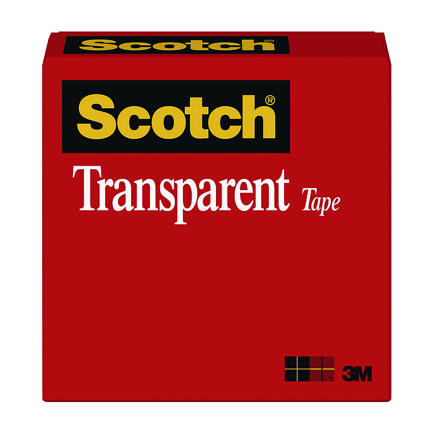 Scotch Transparent Tape, 1" Core, 0.5" x 72 yds, Transparent (600122592)