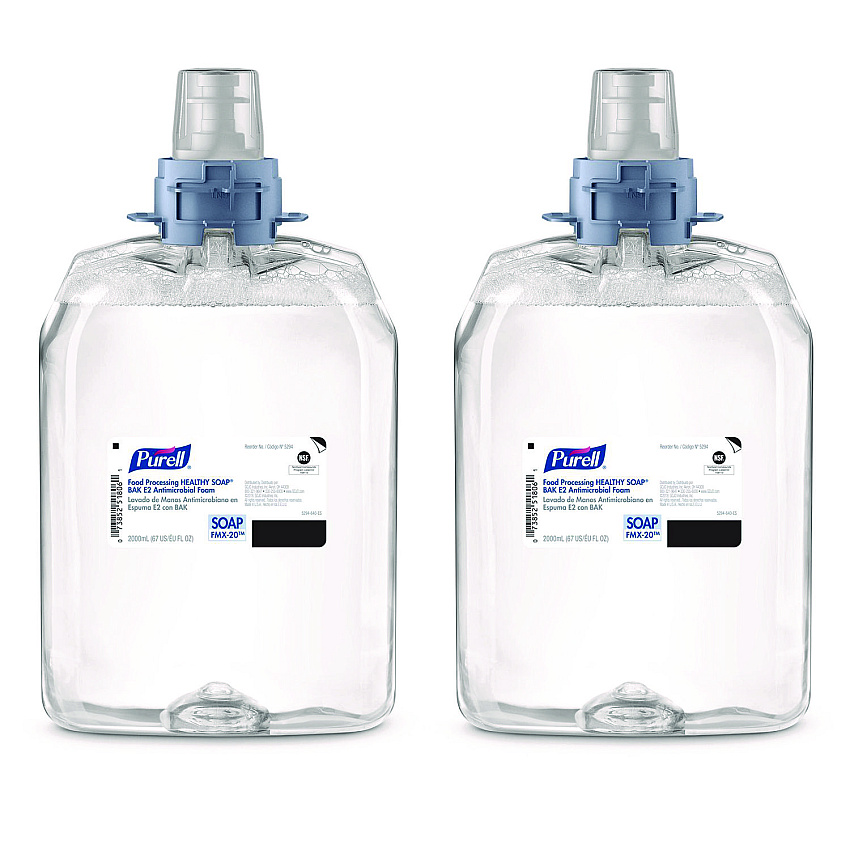 Food Processing Healthy Soap Bak E2 Antimicrobial Foam Refill, For Fmx-20 Dispensers, Fragrance-free, 2,000 Ml, 2/carton
