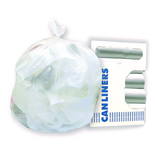 Heritage AccuFit Linear Low-Density Can Liners, 55 gal, 0.9 mil, 40" x 53", Clear, Roll, 100/Carton (757796)