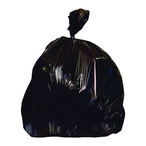 Heritage Linear Low-Density Can Liners, 56 gal, 1.5 mil, 51" x 48", Black, Flat Pack, 100/Carton (2597592)