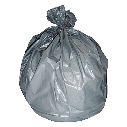 Heritage Linear Low-Density Can Liners, 45 gal, 1.1 mil, 40" x 46", Gray, Flat Pack, 125/Carton (2597604)