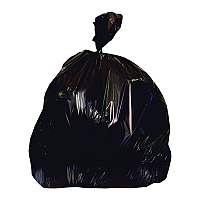 Heritage Linear Low-Density Can Liners, 55 gal, 2 mil, 36" x 58", Black, Flat Pack, 100/Carton (2597606)