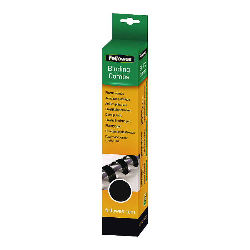 Fellowes Plastic Comb Bindings, 1/4" Diameter, 20 Sheet Capacity, Navy, 100/Pack (52502)