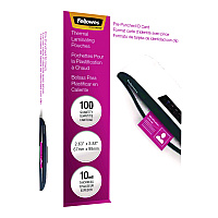 Fellowes Laminating Pouches, 10 mil, 3.88" x 2.63", Clear Gloss, 100/Pack (52051)