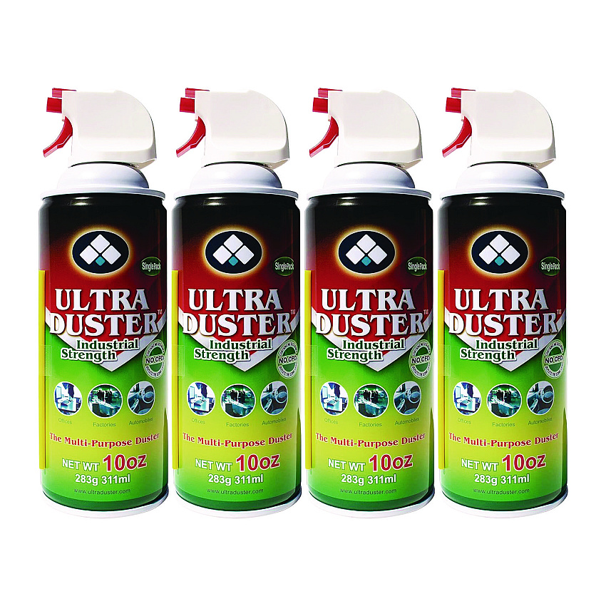 NXT Technologies Ultra Duster Industrial Strength Air Duster, 10 oz Can, 4/Pack (24401449)