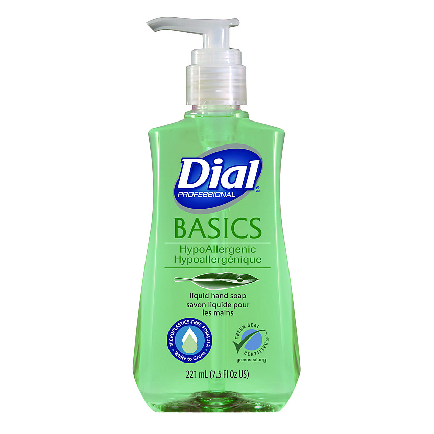 Dial Basics Liquid Hand Soap, Fresh Floral Scent, 7.5 oz Pump Bottle (06028)