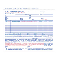 Adams Bill of Lading - Short Form for Up to Ten Articles, Three-Part Carbonless, 8.5 x 6.94, 50 Forms Total (9013)