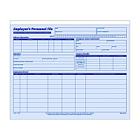 Adams Employee Personnel File Jacket, Unpunched, Straight Tab, Letter Size, Blue, 20/Pack (9287)