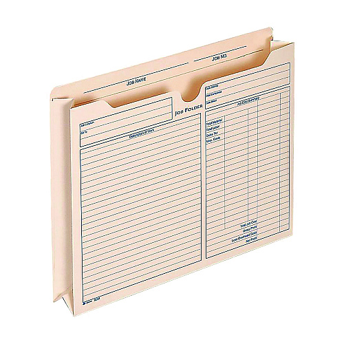 Adams Pre-Printed Heavy-Duty Reinforced File Pocket, 2" Expansion, Letter Size, Manila, 15/Pack (9294E)