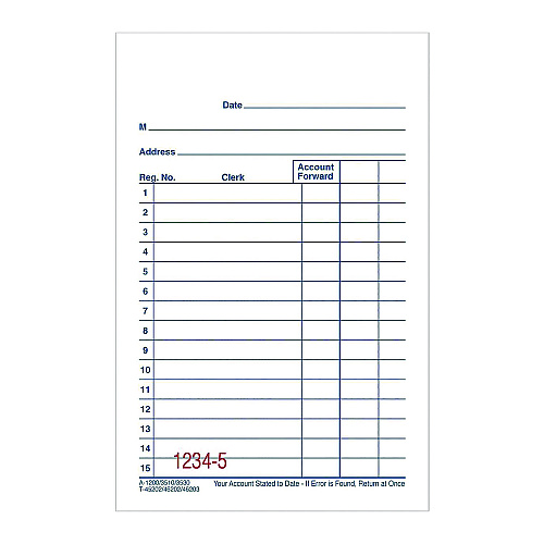 Adams Multipart General-Purpose Sales Pad, Two-Part Carbonless, 3.34 x 5.13, 50 Forms/Pad, 10 Pads/Pack (DC3510)