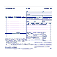 Adams Multipart Auto Repair Work Order Forms, Three-Part Carbonless, 8.5 x 6.94, 50 Forms Total (GT3870)