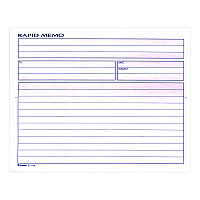 Adams Rapid Memo Pad, Two-Part Carbonless, 8.5 x 7.75, 50 Forms Total (SC1158)