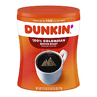 Dunkin Donuts Columbian Coffee, 27.05 oz Canister (8133401292)
