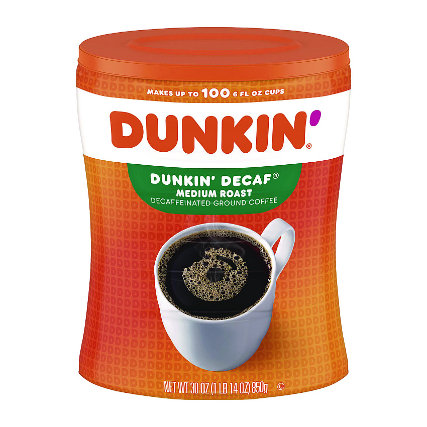 Dunkin Donuts Original Blend Decaf Coffee, 30 oz Canister (8133401293)
