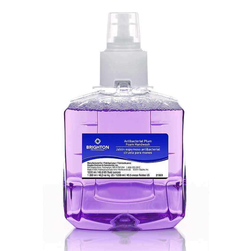 Brighton Professional LTX-12 Antibacterial Hand Soap Refill, Plum Scent, 1,200 mL, 2/Carton (375326)