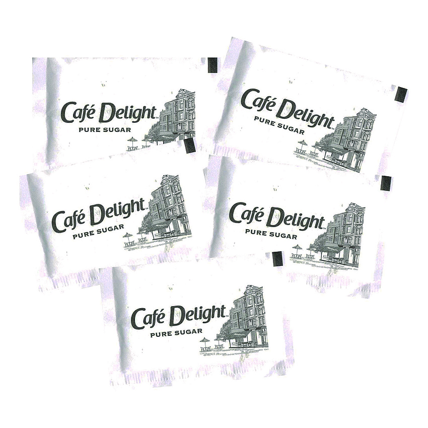 Caf Delight Pure Sugar Packets, 0.11 oz Packet, 1,000/Carton (538611)