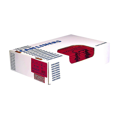 Heritage Healthcare Biohazard Printed Low-Density Can Liners, Infectious Waste, 30 gal, 3 mil, 30" x 43", Red, 100/Carton (A6043ZR)