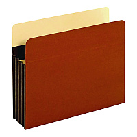 Pendaflex Tyvek Heavy-Duty Reinforced File Pockets, 3.5" Expansion, Letter Size, Redrope, 10/Box (C1524EHD10)