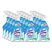 Lysol&reg; Bathroom Cleaner with Hydrogen Peroxide, Cool Spring Breeze, 32 oz Trigger Spray Bottle, 12/Carton (99828CT)