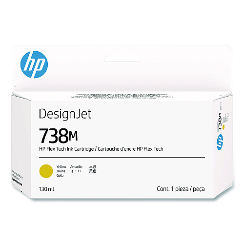 HP 738M (A24VPA) Original Designjet Ink Cartridge, Yellow
