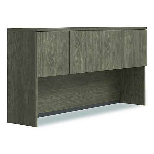 Alera Seville Hutch with Doors, 4 Compartments, 72w x 16d x 36h, Walnut (SVH7236WA)
