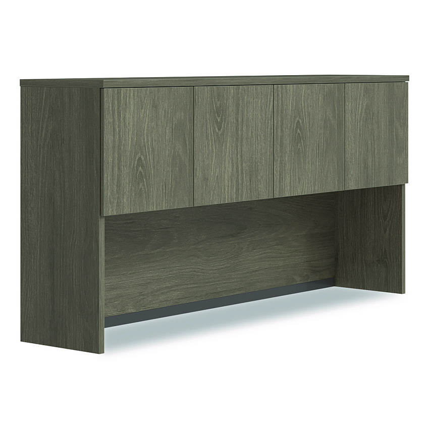 Alera Seville Hutch with Doors, 4 Compartments, 72w x 16d x 36h, Walnut (SVH7236WA)