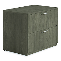 Alera Seville Series Lateral File Cabinet, 2 Legal-Size File Drawers, Walnut, 36" x 24" x 29" (SVLF3624WA)