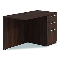 Alera Seville Series Desk Return with Pedestal, Right, 48" x 24" x 29", Mahogany (SVRRP4824MY)