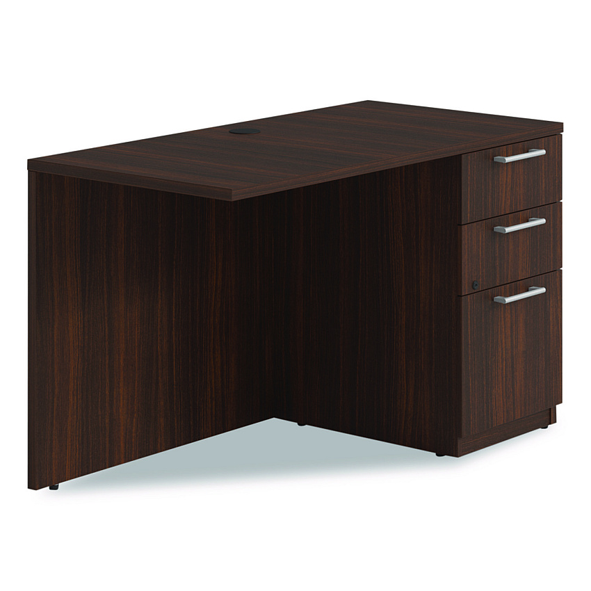 Alera Seville Series Desk Return with Pedestal, Right, 48" x 24" x 29", Mahogany (SVRRP4824MY)