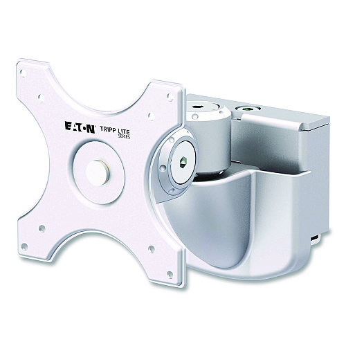 Tripp Lite Monitor Mount for Slat Wall System for 32" TVs, 4.9w x 5.1d x 7.5h, Silver, Supports 22 lb (DMSW1332STAA)