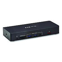 Tripp Lite Triple Display USB-C Dock, Displayport/HDMI/RJ45/USB/VGA, Black (U442ABDOCK9)