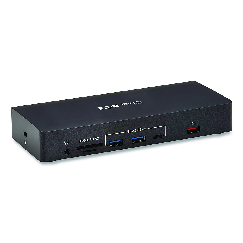 Tripp Lite Triple Display USB-C Dock, Displayport/HDMI/RJ45/USB/VGA, Black (U442ABDOCK9)