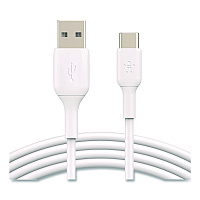Belkin BOOST CHARGE USB-C to USB-A Cable, 3.3 ft, White, 2/Pack (CAB001BT1MWH)