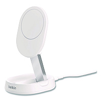 Belkin BOOST CHARGE Pro Convertible Magnetic Wireless Charging Stand, Qi2 Wireless Charging, 15 W, White (WIA008TTWH)