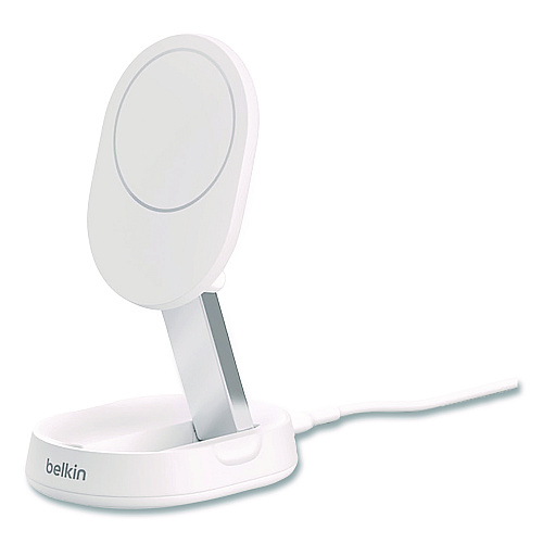 Belkin BOOST CHARGE Pro Convertible Magnetic Wireless Charging Stand, Qi2 Wireless Charging, 15 W, White (WIA008TTWH)