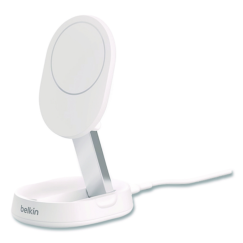 Belkin BOOST CHARGE Pro Convertible Magnetic Wireless Charging Stand, Qi2 Wireless Charging, 15 W, White (WIA008TTWH)
