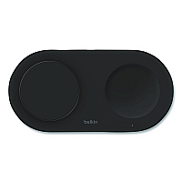 Belkin BOOST CHARGE Pro 2-in-1 Magnetic Wireless Charging Pad with Qi2, USB-C, 15 W, Black (WIZ021TTBK)