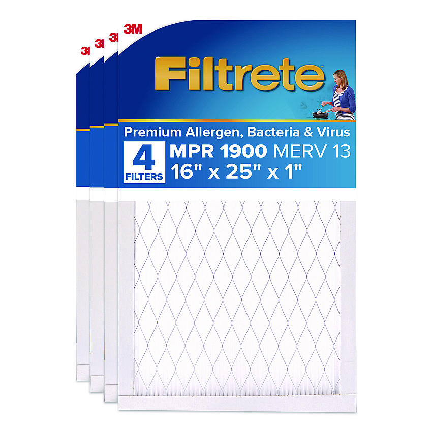 Filtrete High Performance Air Filter, 16 x 25, 4/Carton (UA014CA)