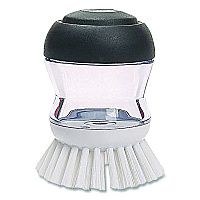 OXO Good Grips Soap Dispensing Palm Brush, Whie Nylon Bristles, 4