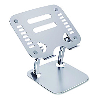 OTM Essentials Adjustable Laptop Riser Stand, 10.62" x 9" x 1.5" to 5", Silver (OBA2A)