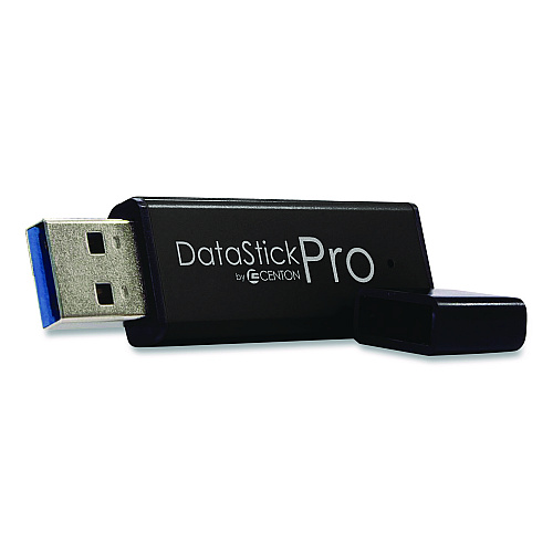 Centon DataStick Pro USB 3.2 Type A Flash Drive, 32 GB, Black, 5/Pack (S1U3P632G5B)