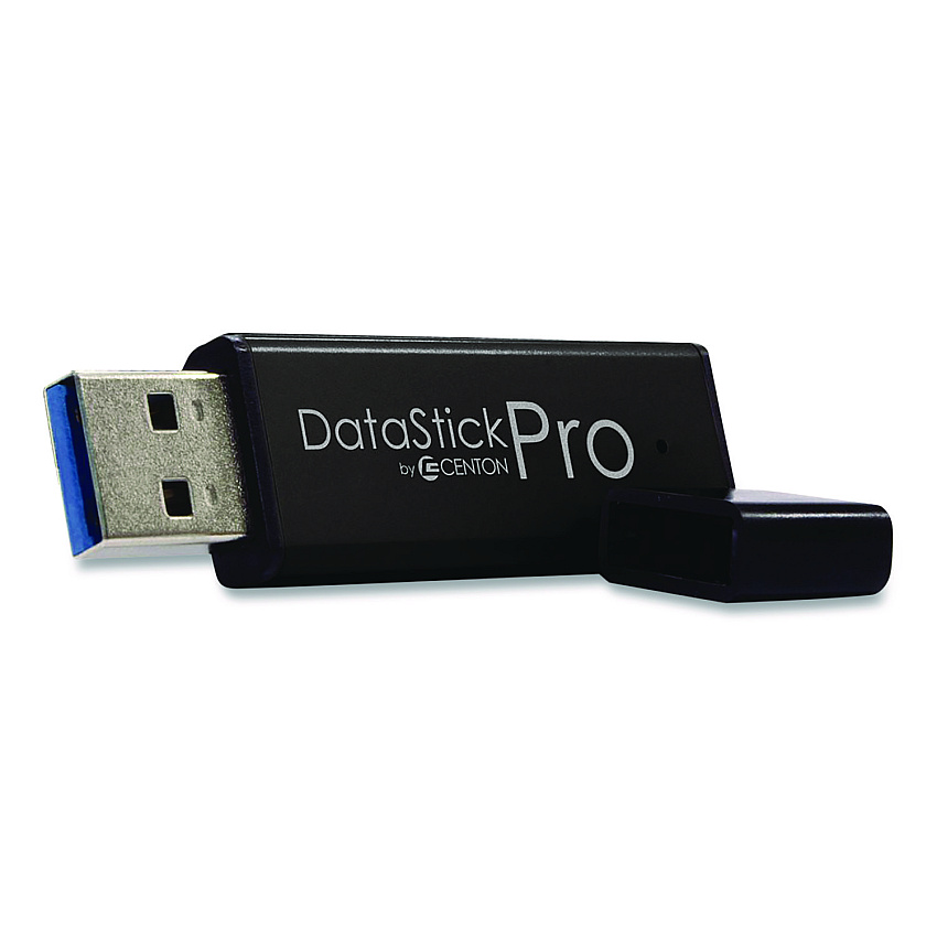 Centon DataStick Pro USB 3.2 Type A Flash Drive, 32 GB, Black, 5/Pack (S1U3P632G5B)